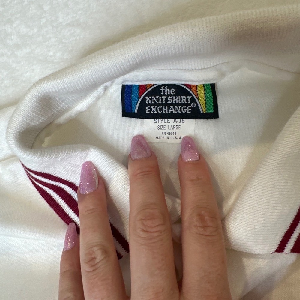 Vintage Souvenir Tropicana Atlantic City Polo Shirt White USA Made LARGE - Picture 4 of 6